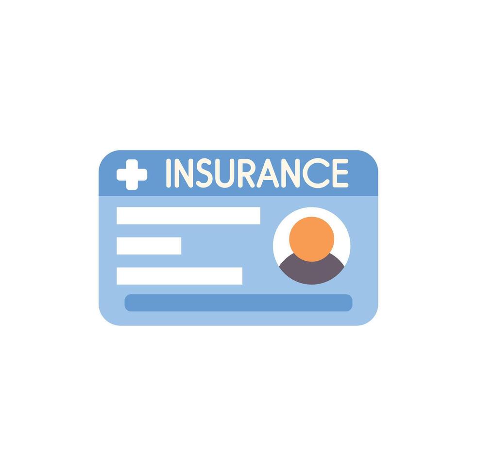 Health insurance card displaying medical coverage information vector