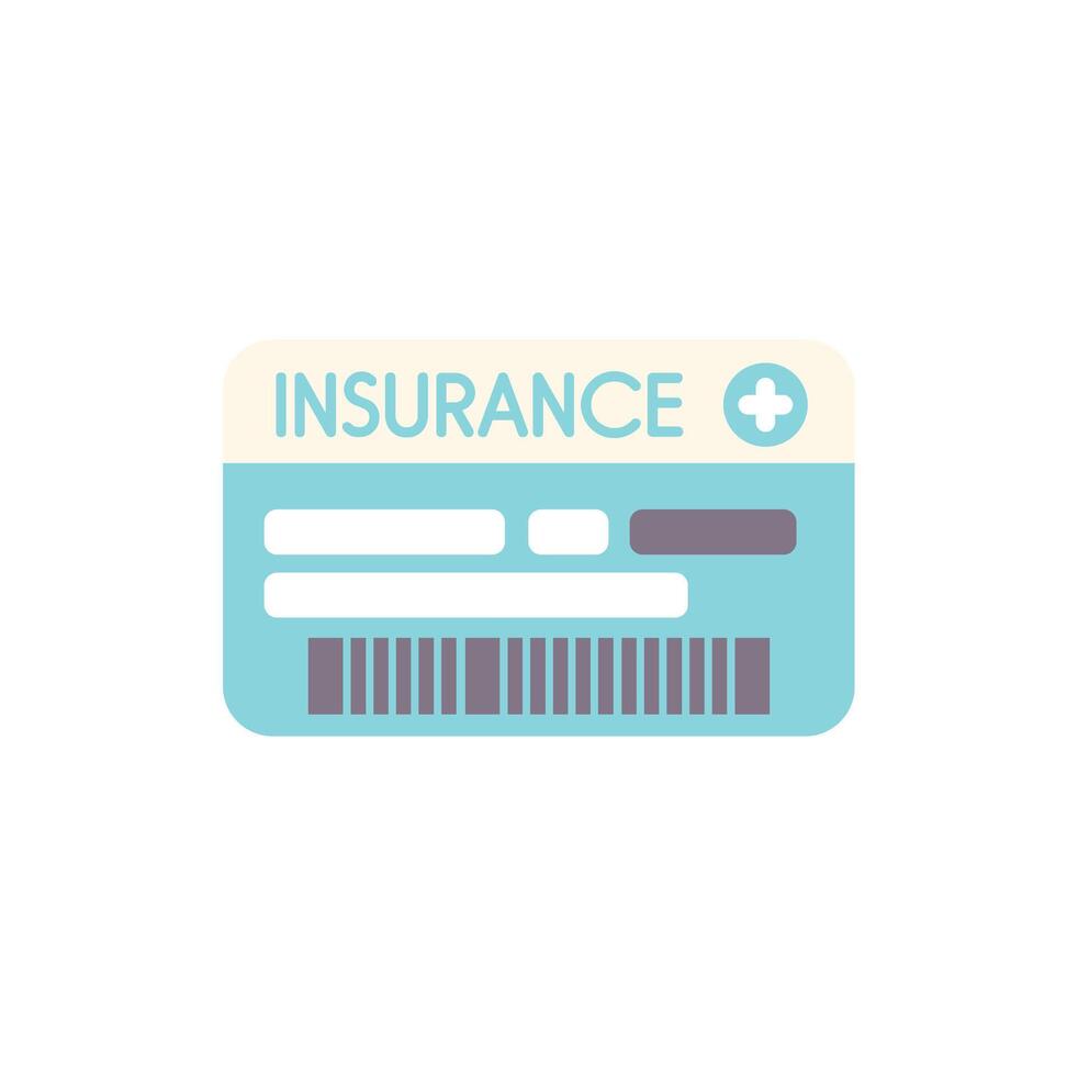 Health insurance card showing medical coverage concept vector