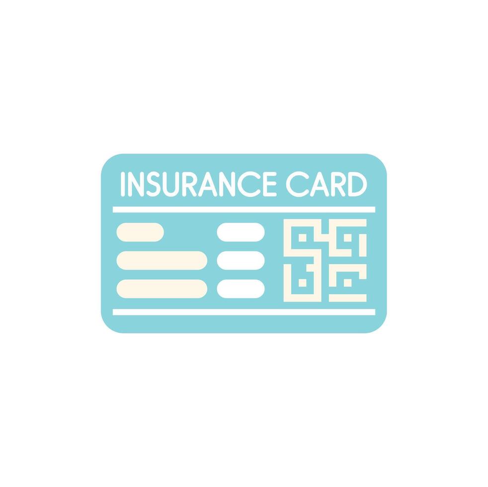 Insurance card design illustrating health coverage concept vector