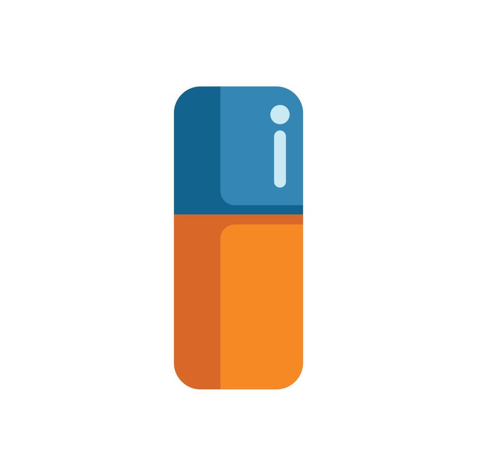 Blue and orange eraser illustrating correcting mistakes vector