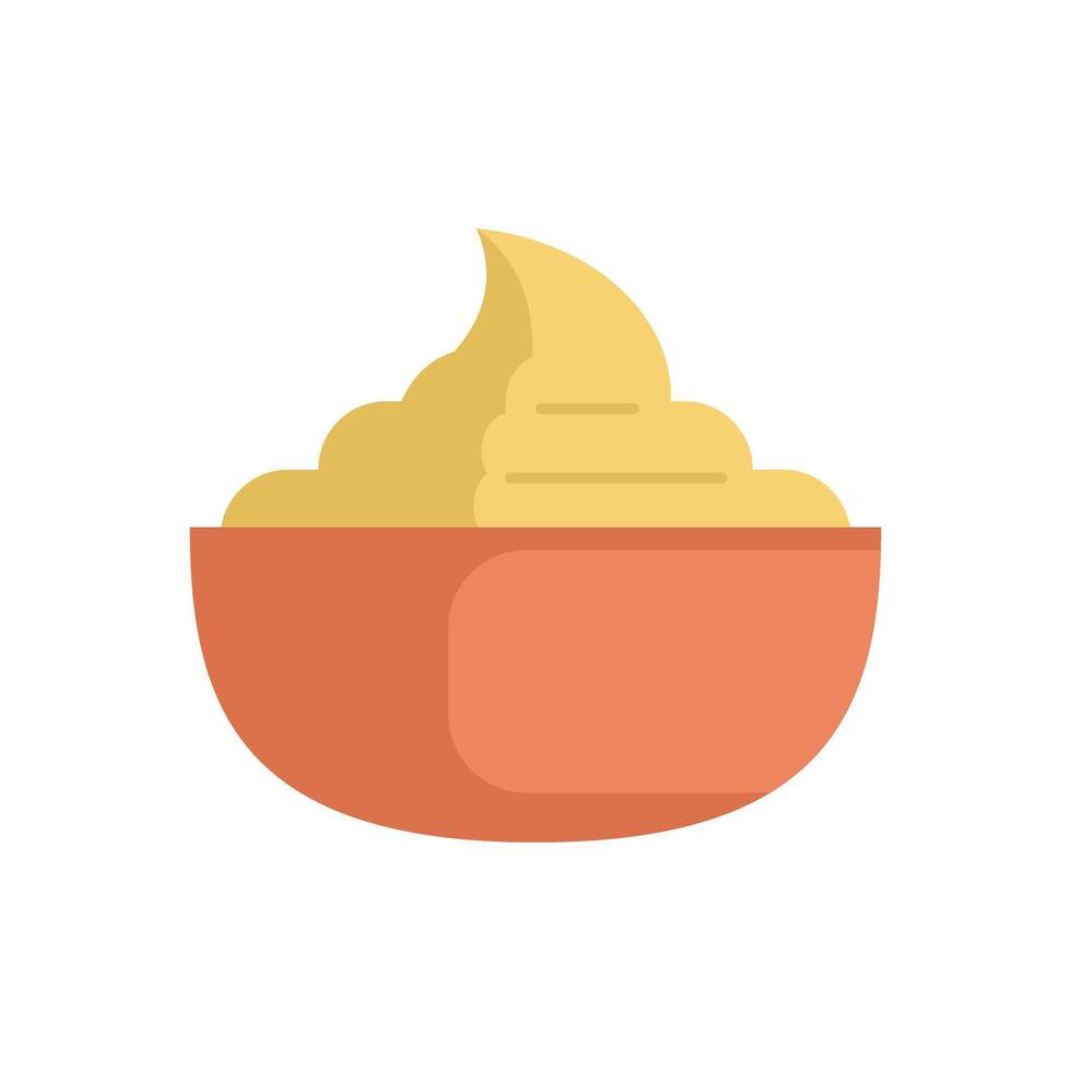 Bowl of hummus representing middle eastern cuisine and healthy eating vector