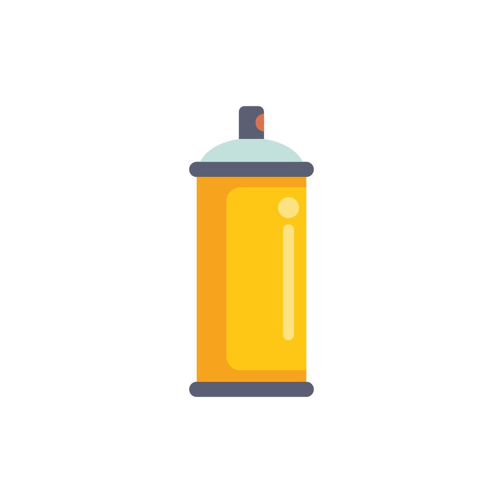 Yellow spray paint can for graffiti or street art projects vector