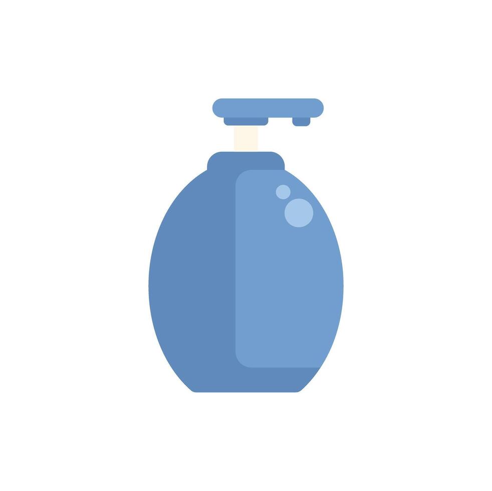 Blue soap dispenser pump bottle for handwashing vector