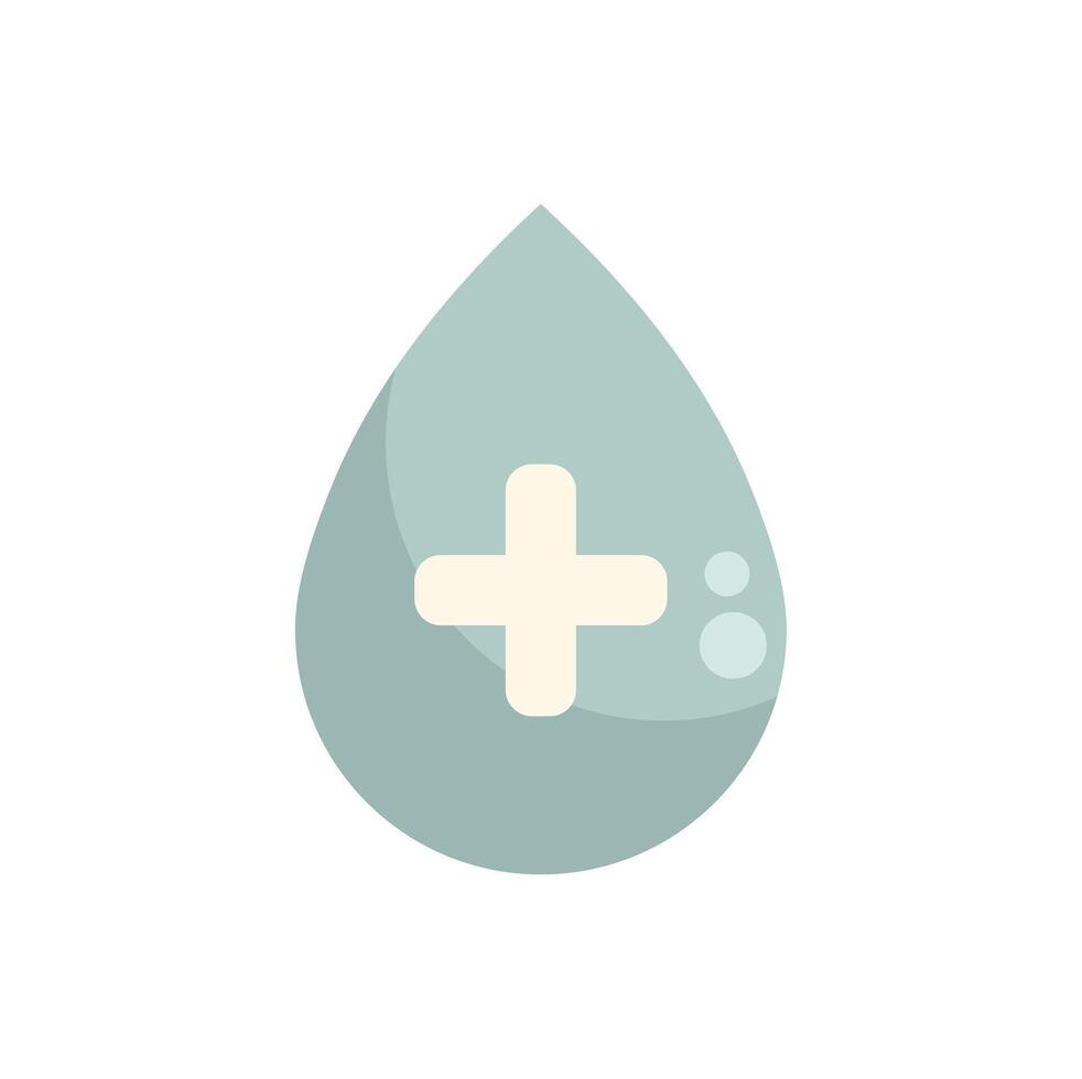 Blood donation concept with blood drop and plus sign vector