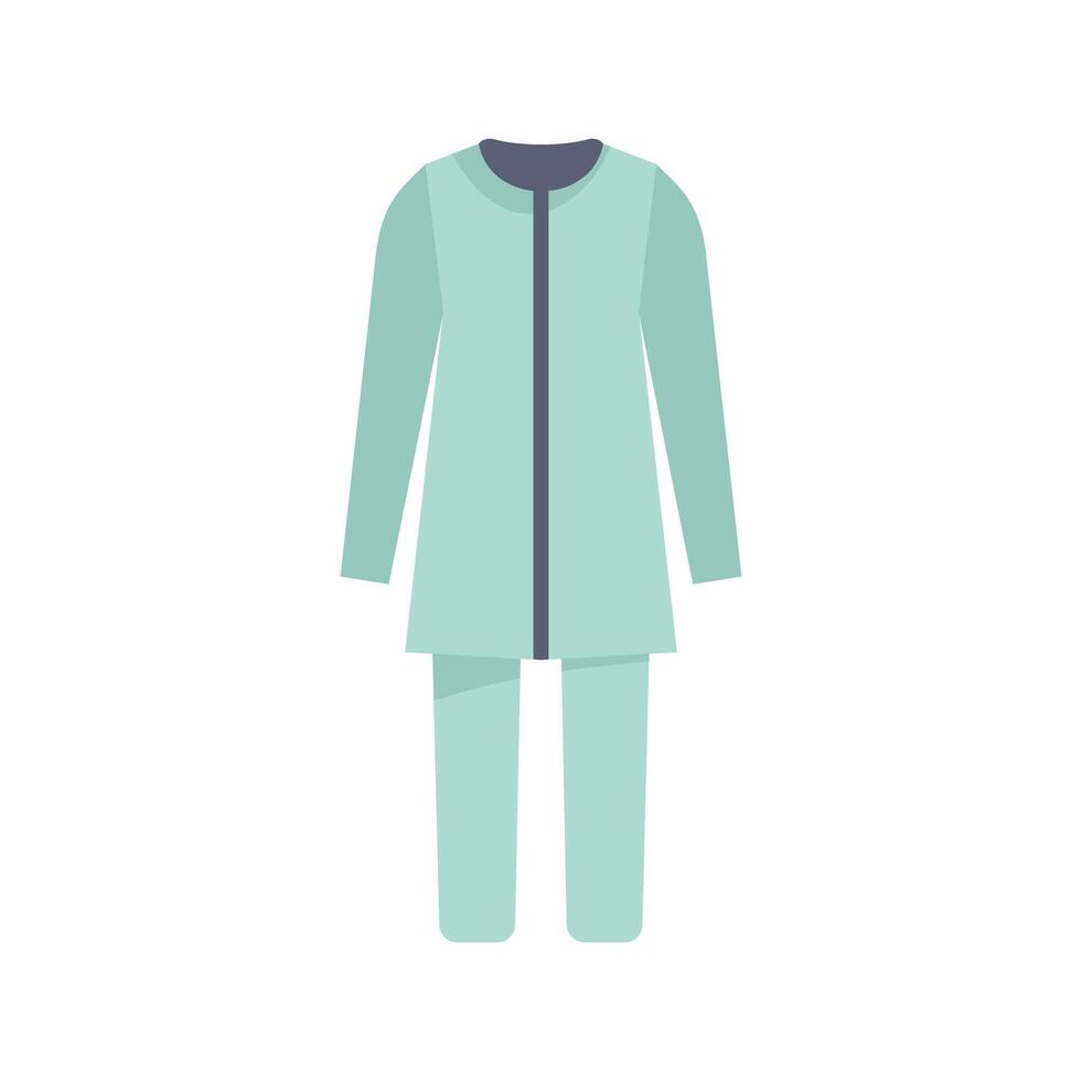 Light green doctor uniform suit for hospital workwear vector