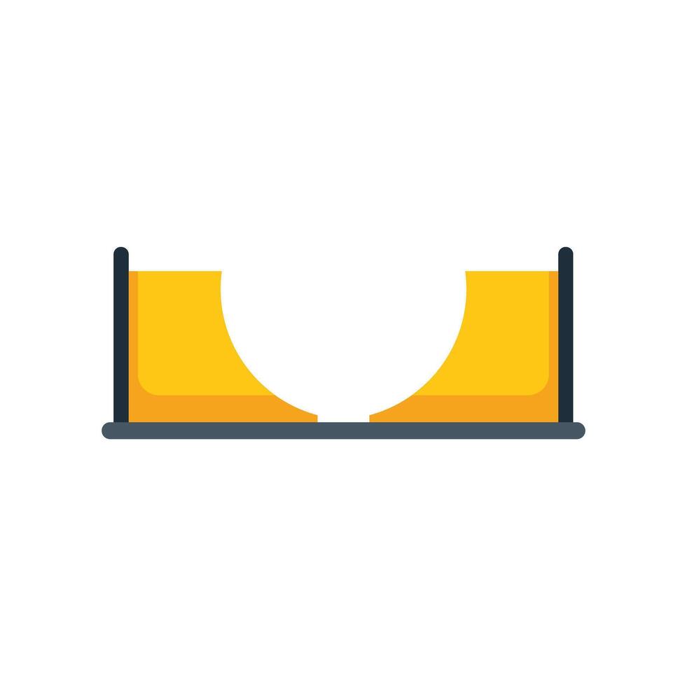 Skate park ramp structure for performing tricks and jumps vector
