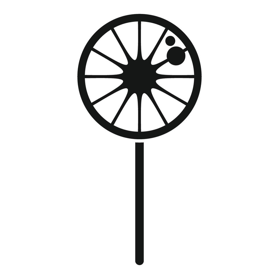 Round lollipop with bubbles showing delicious candy flavor vector