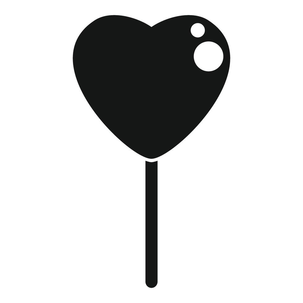Heart shaped lollipop showing love and sweetness vector