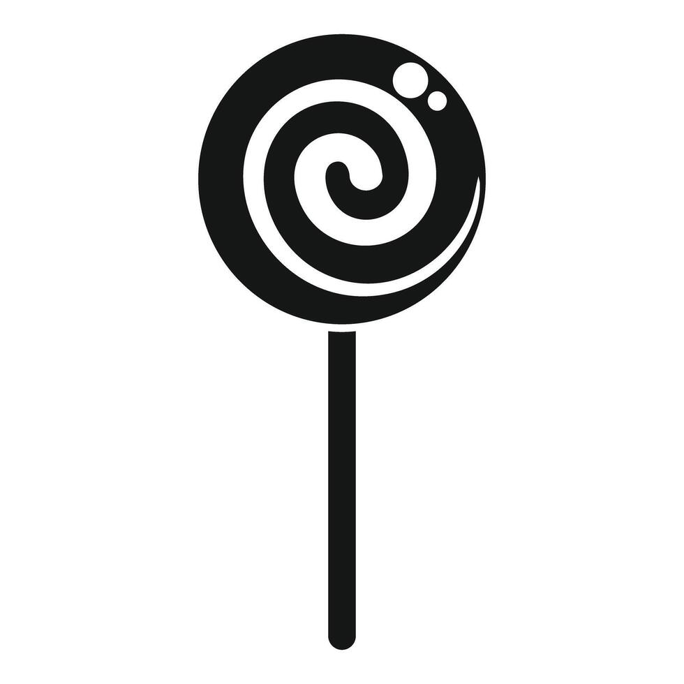 Round swirl lollipop on stick with simple design vector