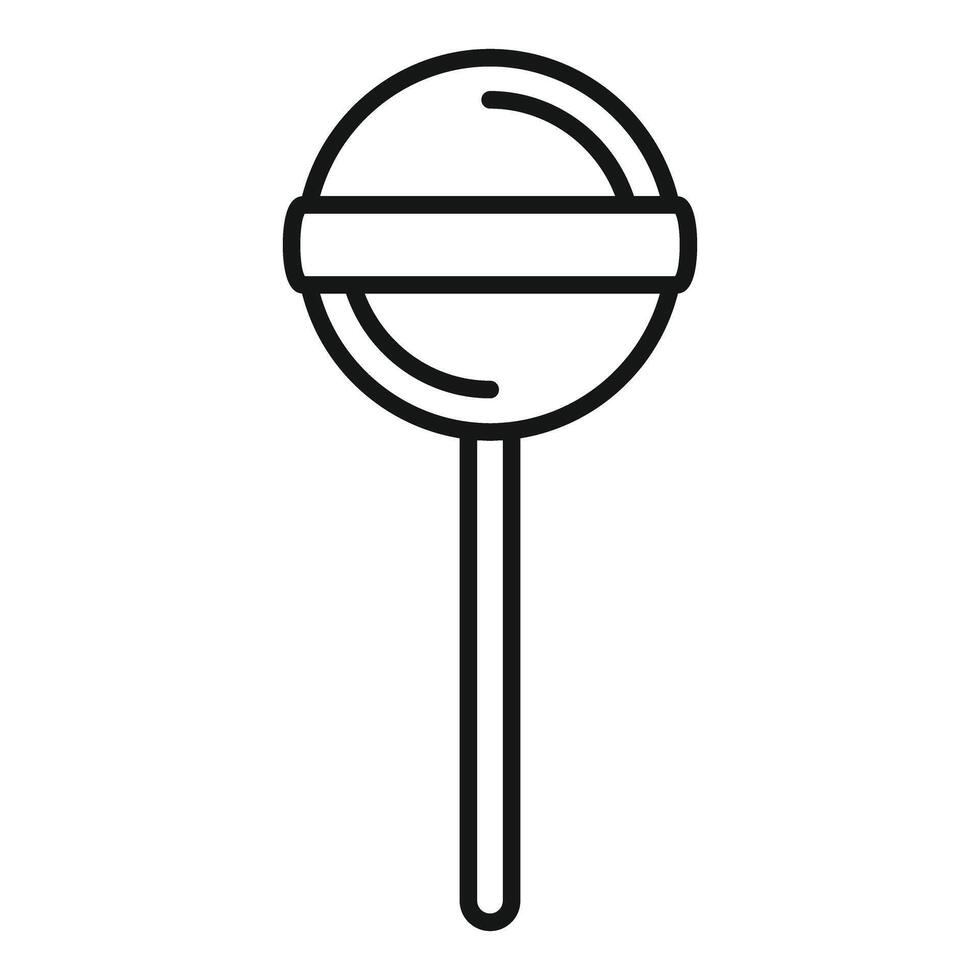 Round lollipop with stick showing delicious candy flavoring vector
