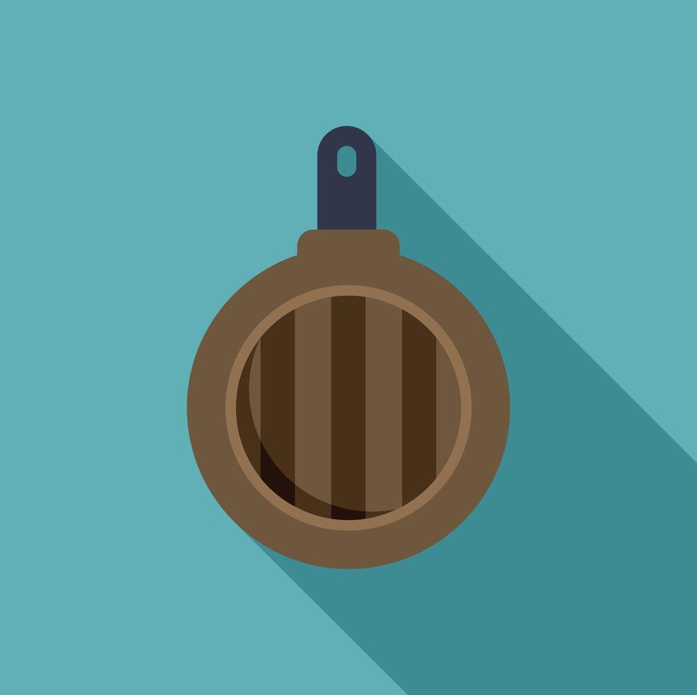 Round grill pan featuring a handle, ideal for searing and grilling various foods vector