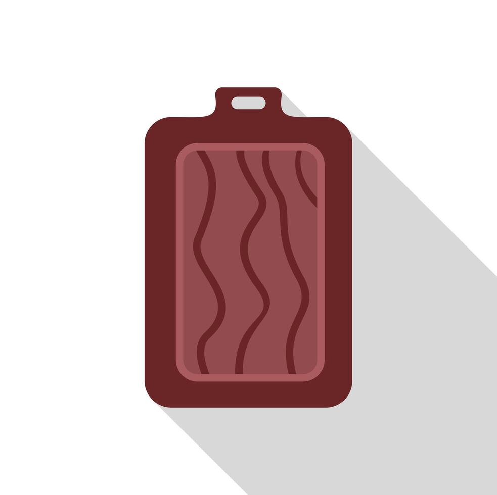 Brown cutting board showing wood grain pattern vector
