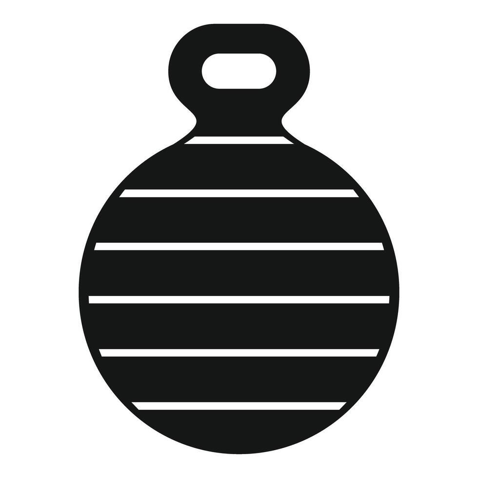 Fitness ball with handle for exercising and rehabilitation vector