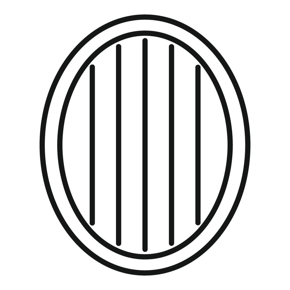 Round wooden shield protecting from arrows during medieval battle vector