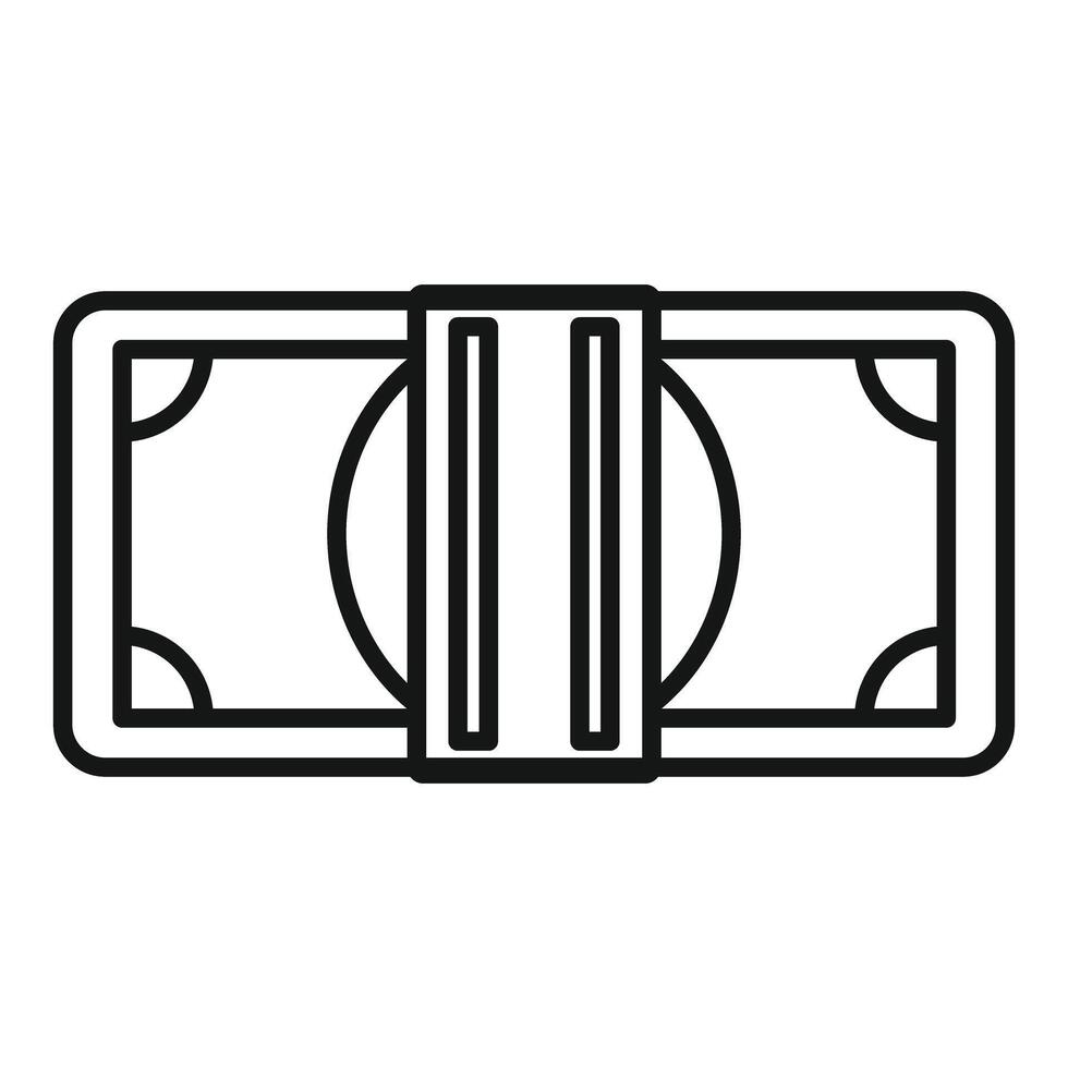 Pack of money secured with a banknote clip, illustrating financial security vector