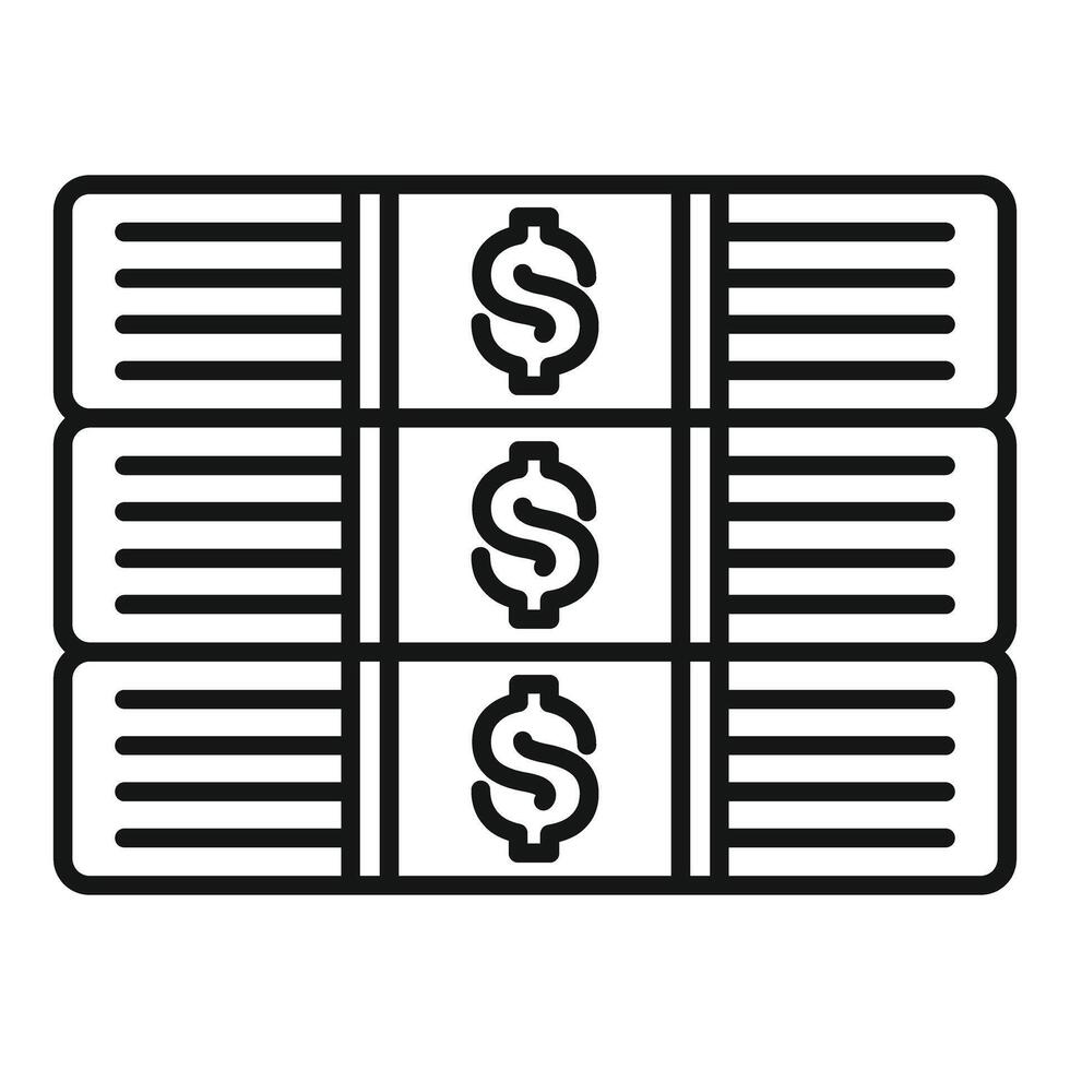 Stack of money representing savings, wealth, and financial success vector