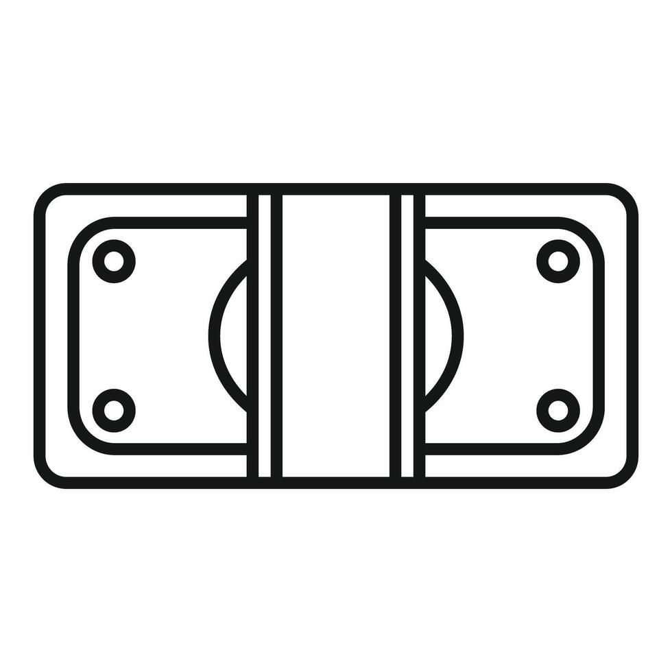Pack of cash money banknotes tied with a strip of paper vector