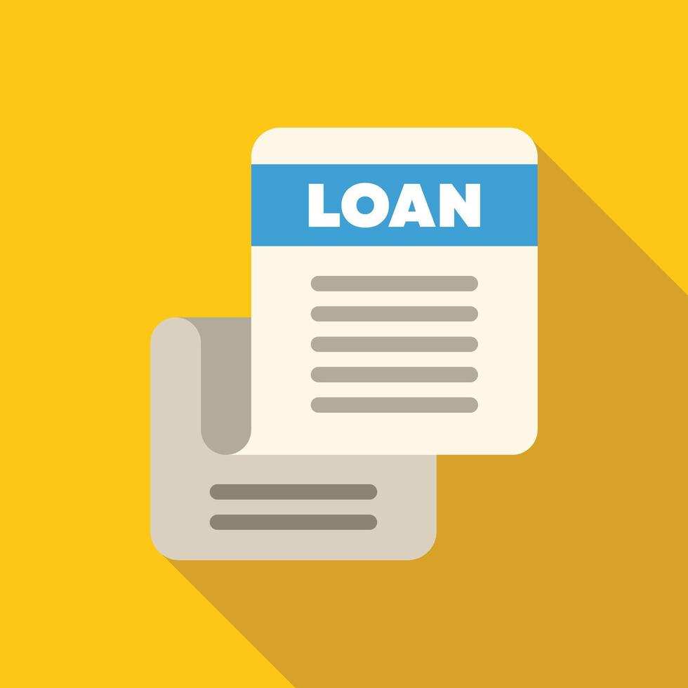 Loan documents representing borrowing and lending agreement vector
