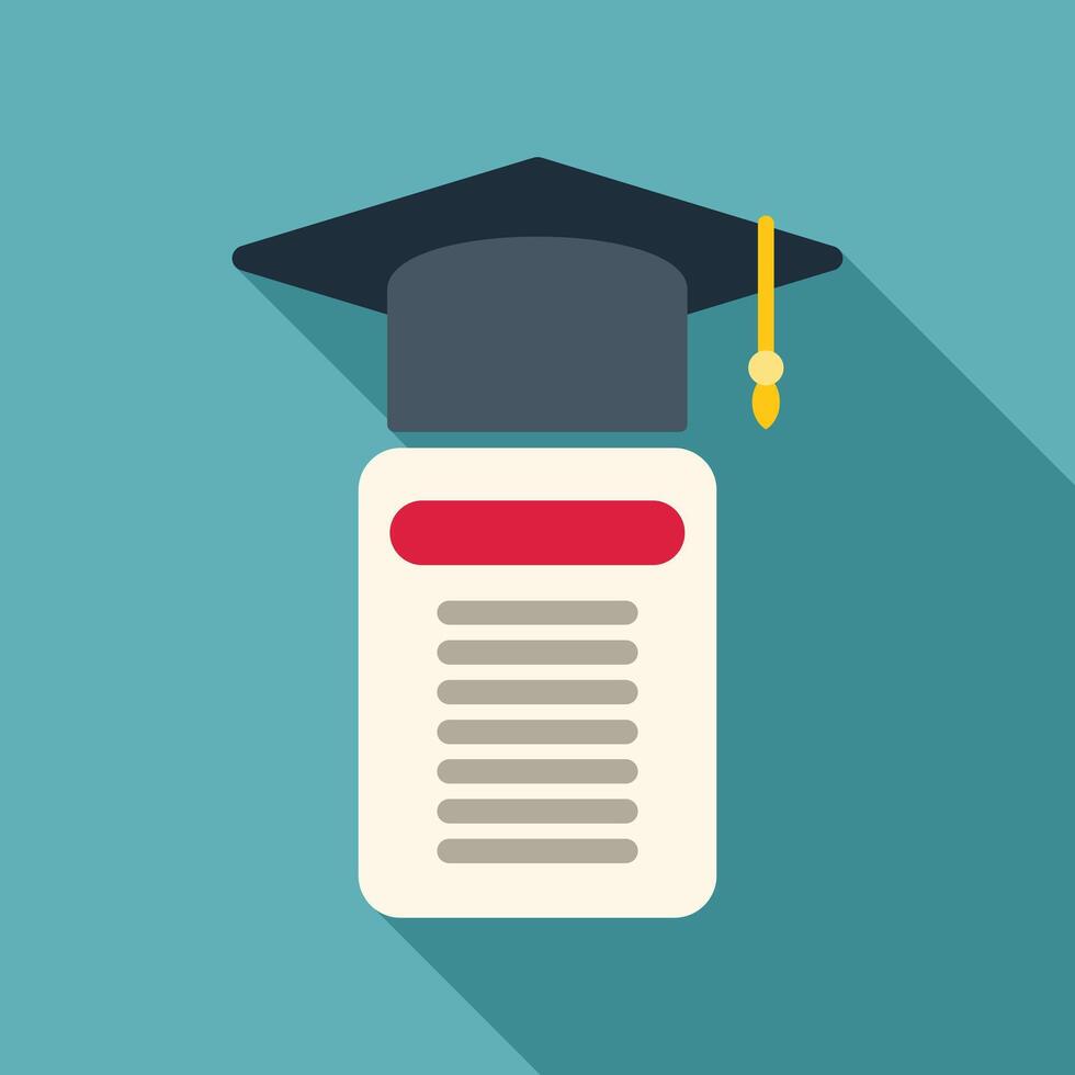 Graduation ceremony celebrating academic achievements with diploma and cap vector