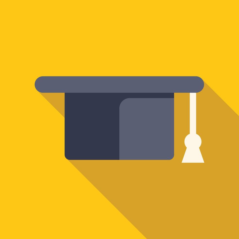 Graduation cap representing academic achievement and higher education vector