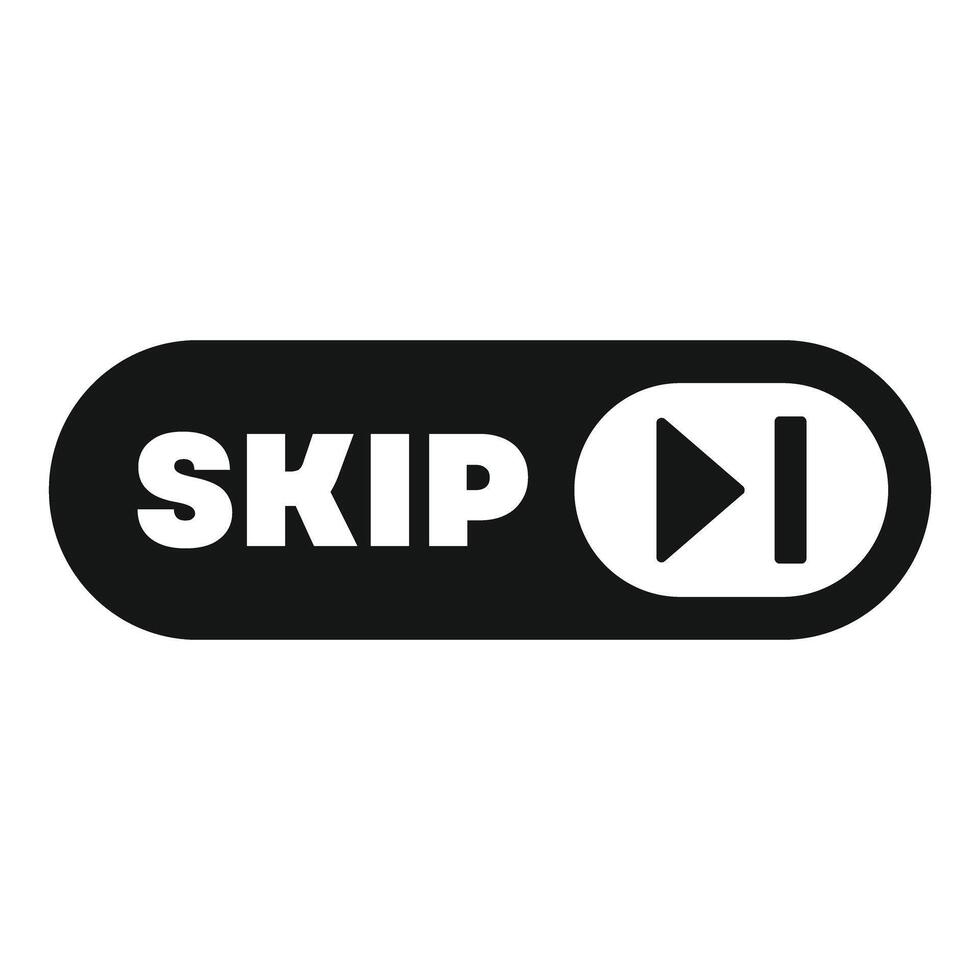 Skip button showing forward and pause signs for multimedia player vector