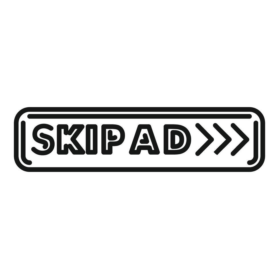 Skip ad button showing viewers avoiding commercials vector