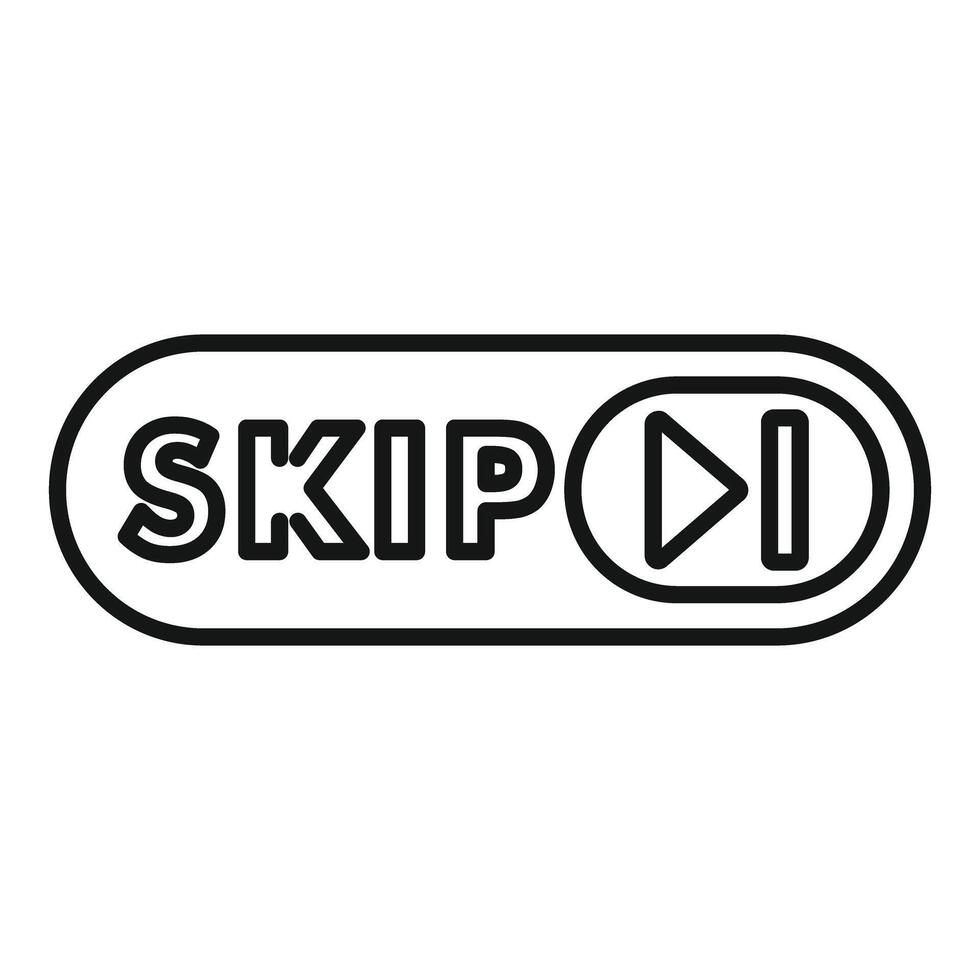 Skip button showing a forward arrow for multimedia content vector