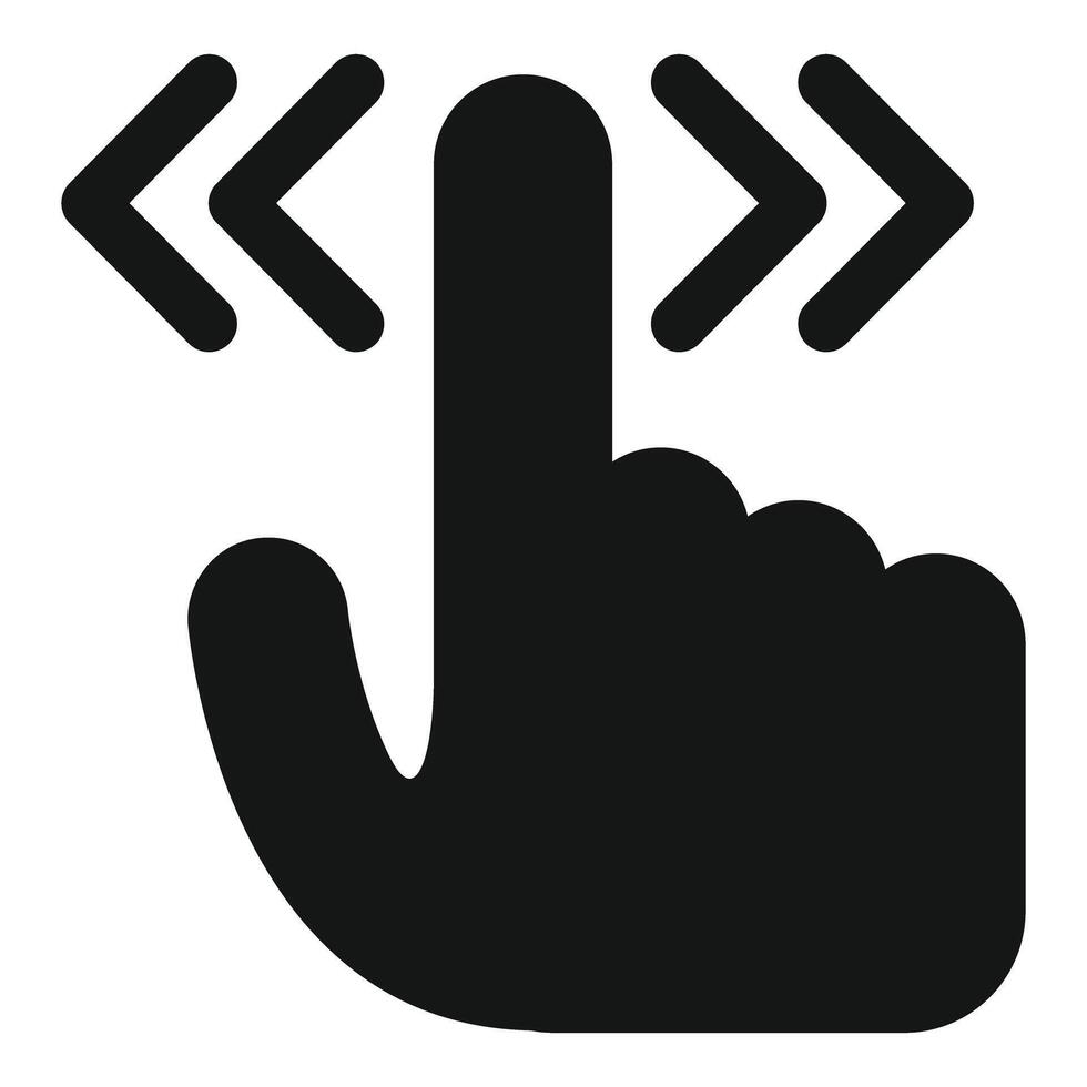 Finger tapping and scrolling on touch screen device vector