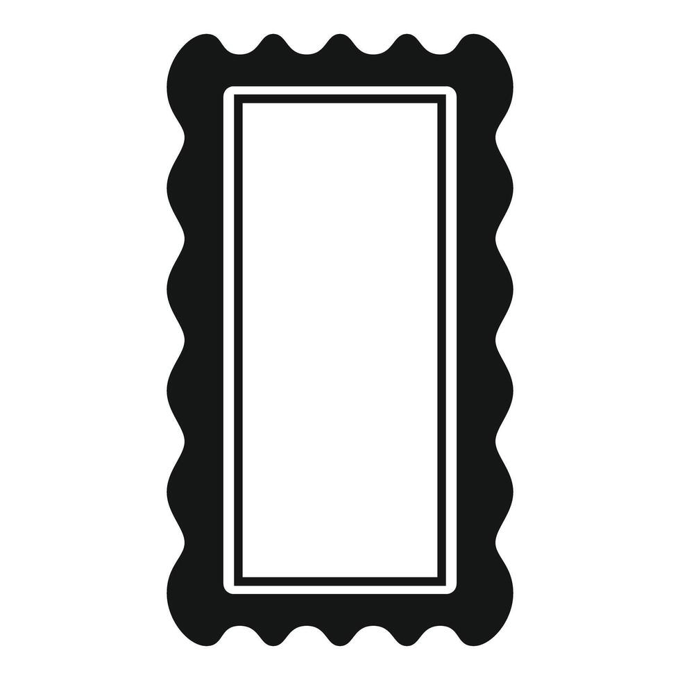 Black rectangular postal stamp with wavy edges vector