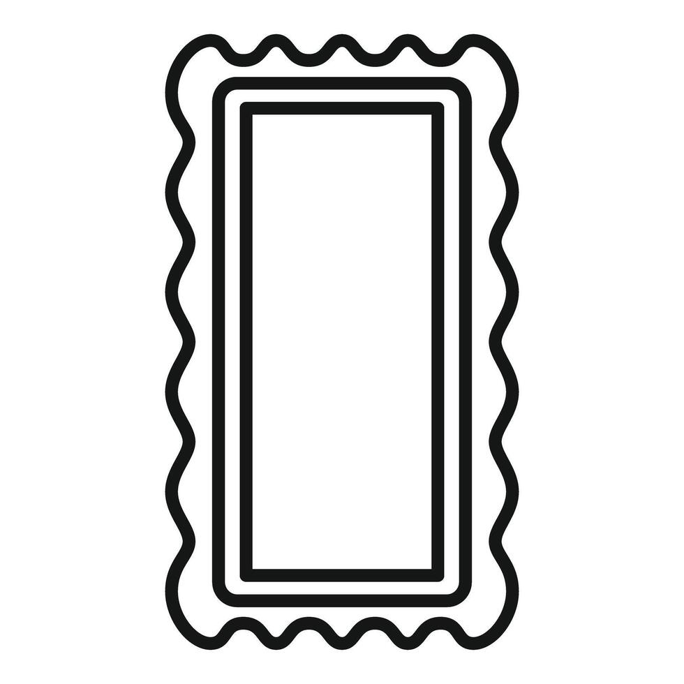 Blank rectangular postage stamp with wavy edges vector