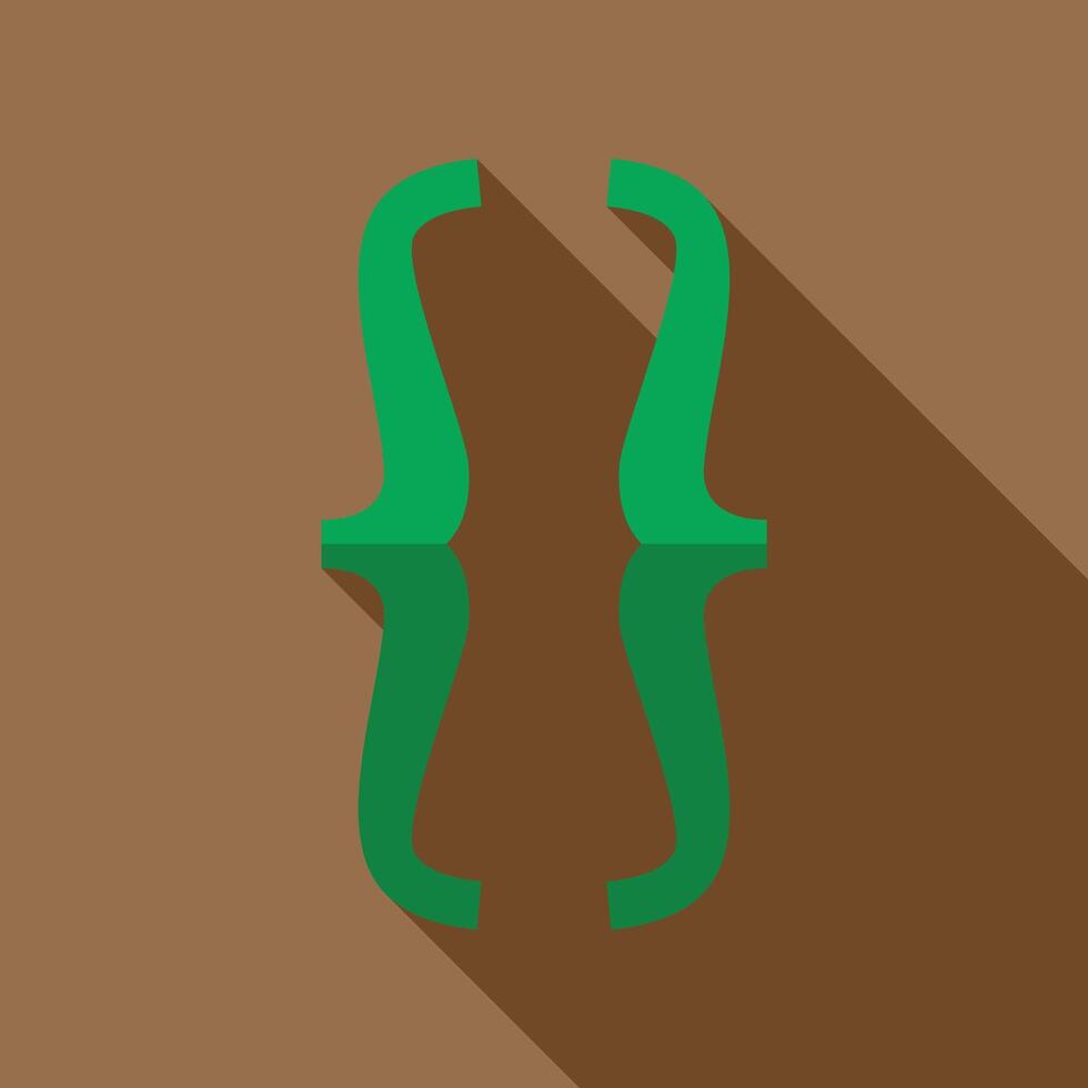 Curly brackets programming code symbol reflecting on brown background vector