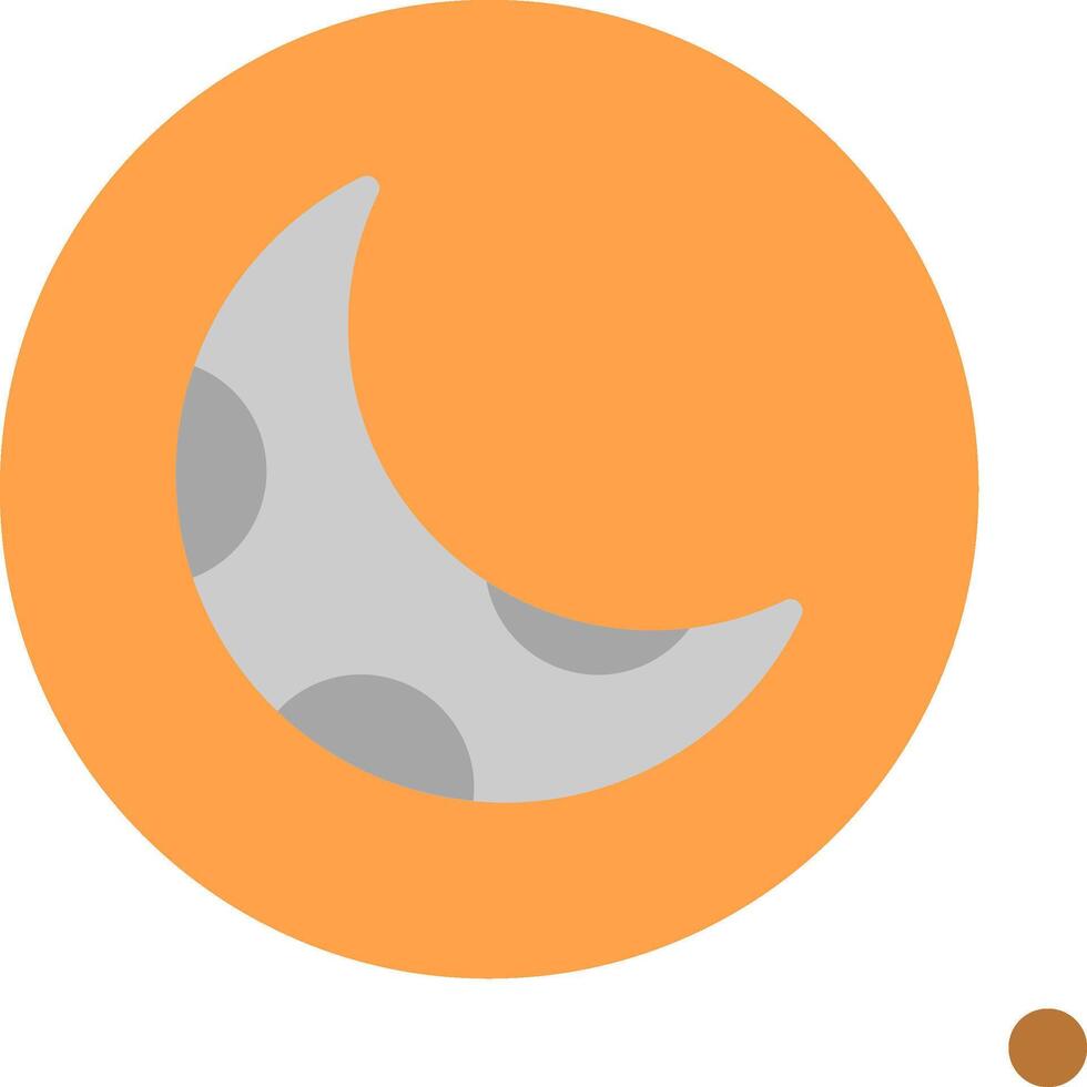 Crescent Moon Colorful Icon Icon vector