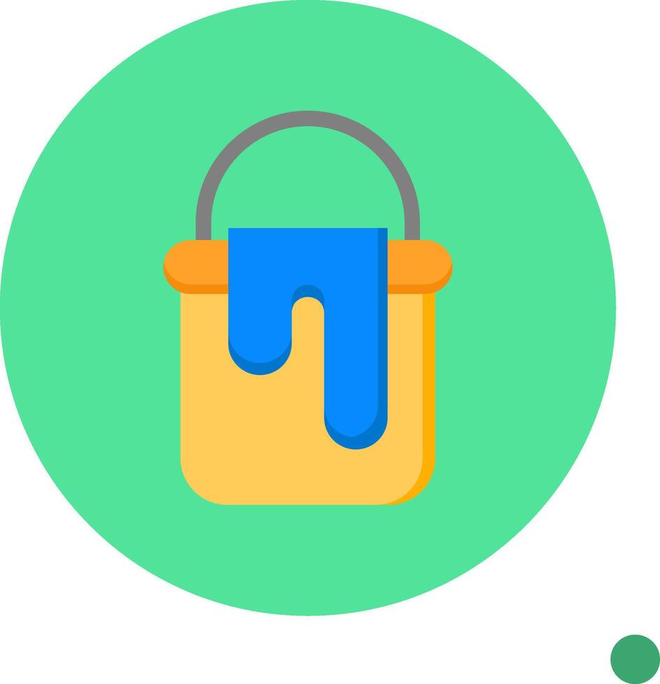 Paint Bucket Colorful Icon Icon vector