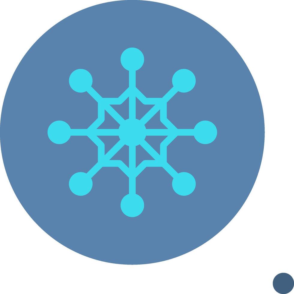 Snow Flake Colorful Icon Icon vector