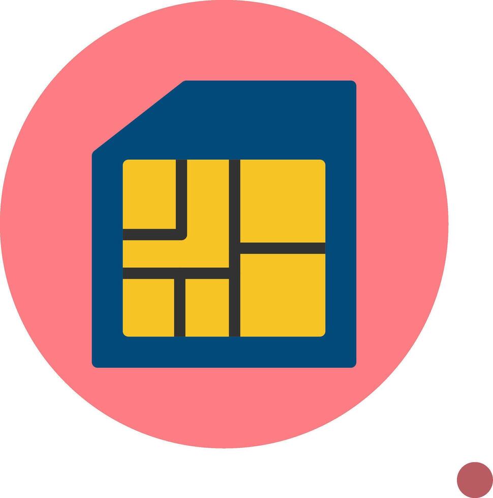 Sim Card Colorful Icon Icon vector