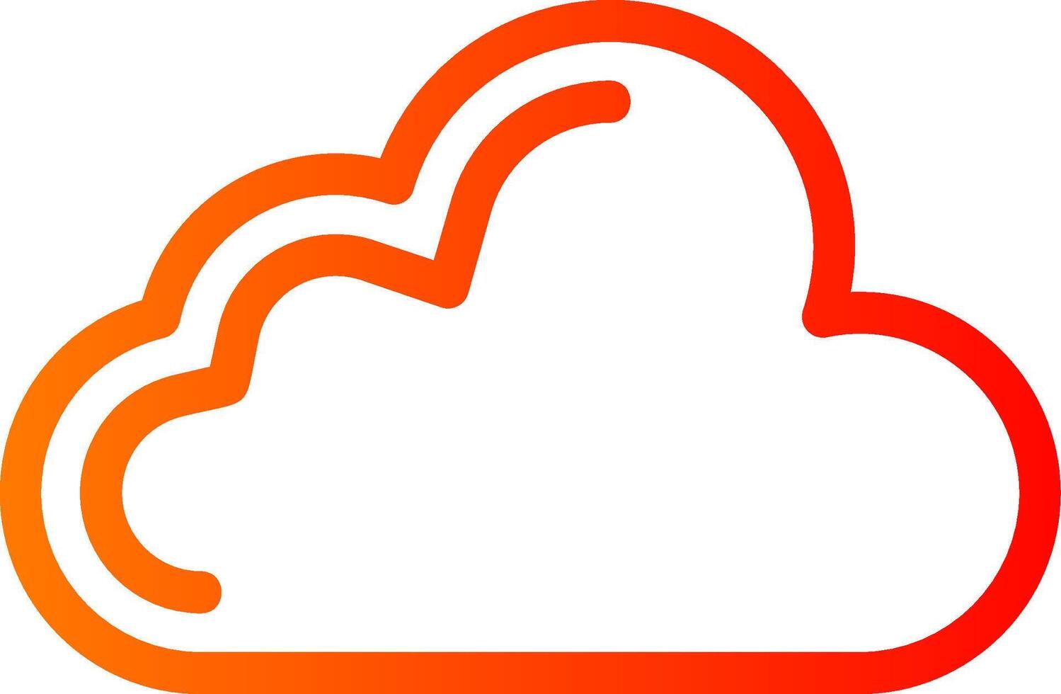 Cloud Colorful Icon Icon vector