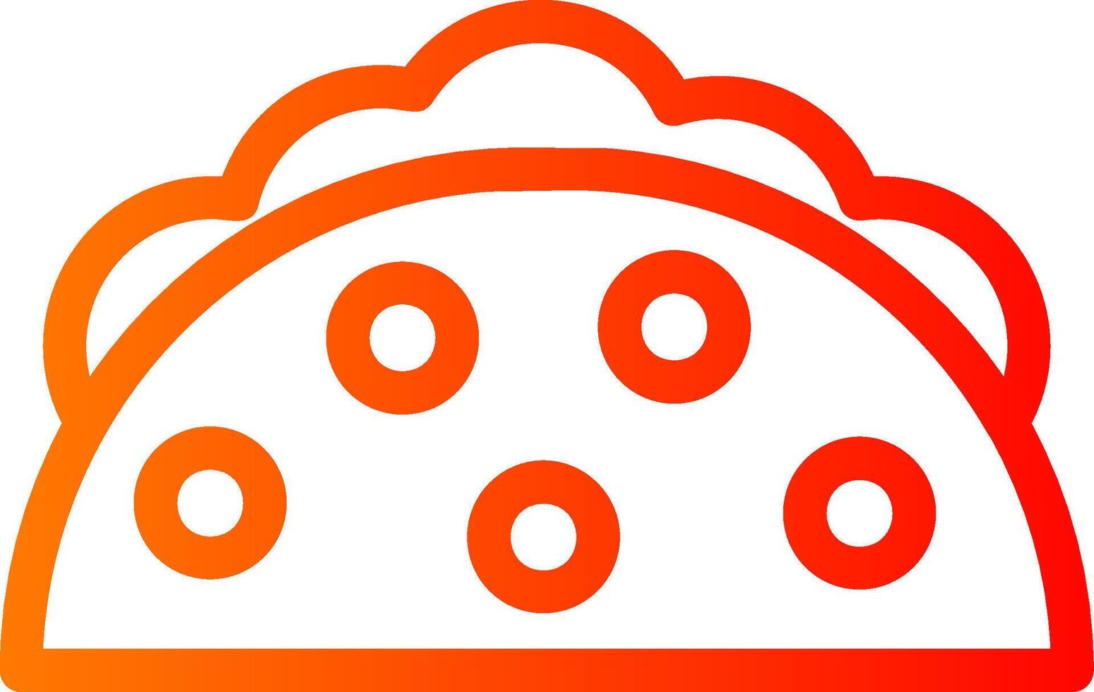 Taco Colorful Icon Icon vector