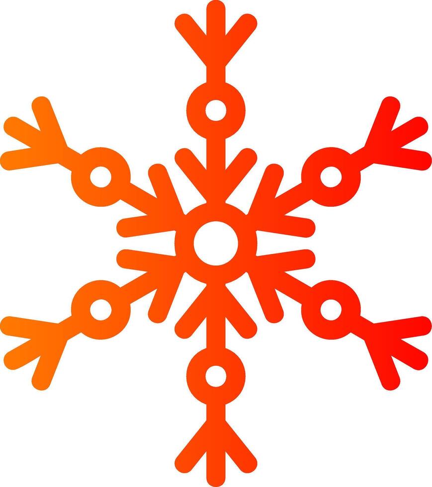 Snow Flake Colorful Icon Icon vector