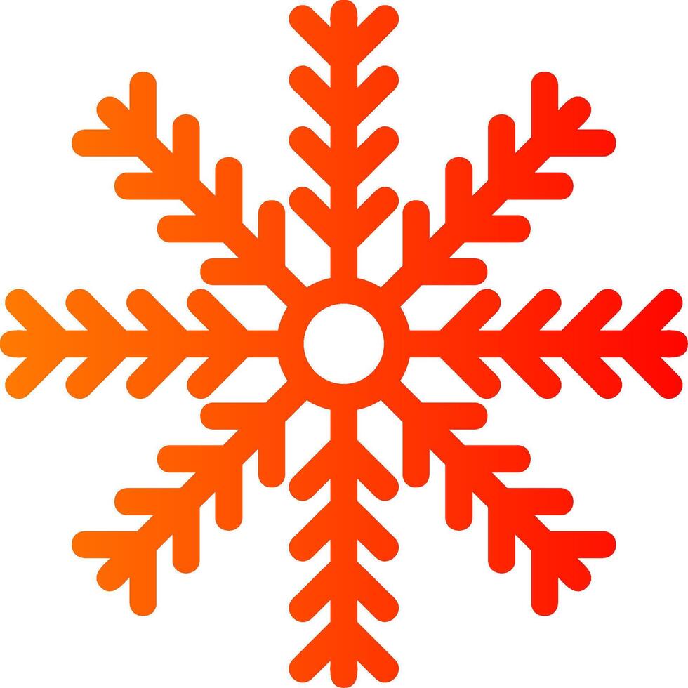 Snow Flake Colorful Icon Icon vector