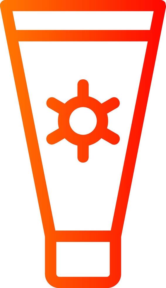 Sun Cream Colorful Icon Icon vector