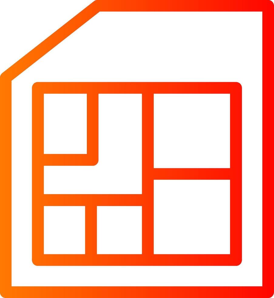 Sim Card Colorful Icon Icon vector