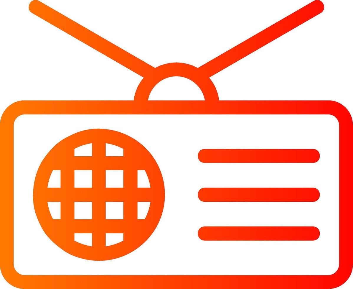 Radio Colorful Icon Icon vector