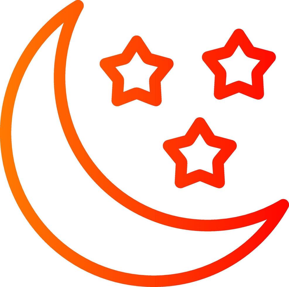 Night Colorful Icon Icon vector