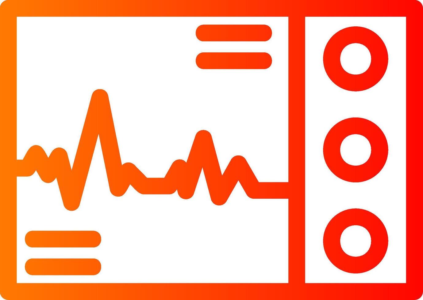 Ecg Colorful Icon Icon vector