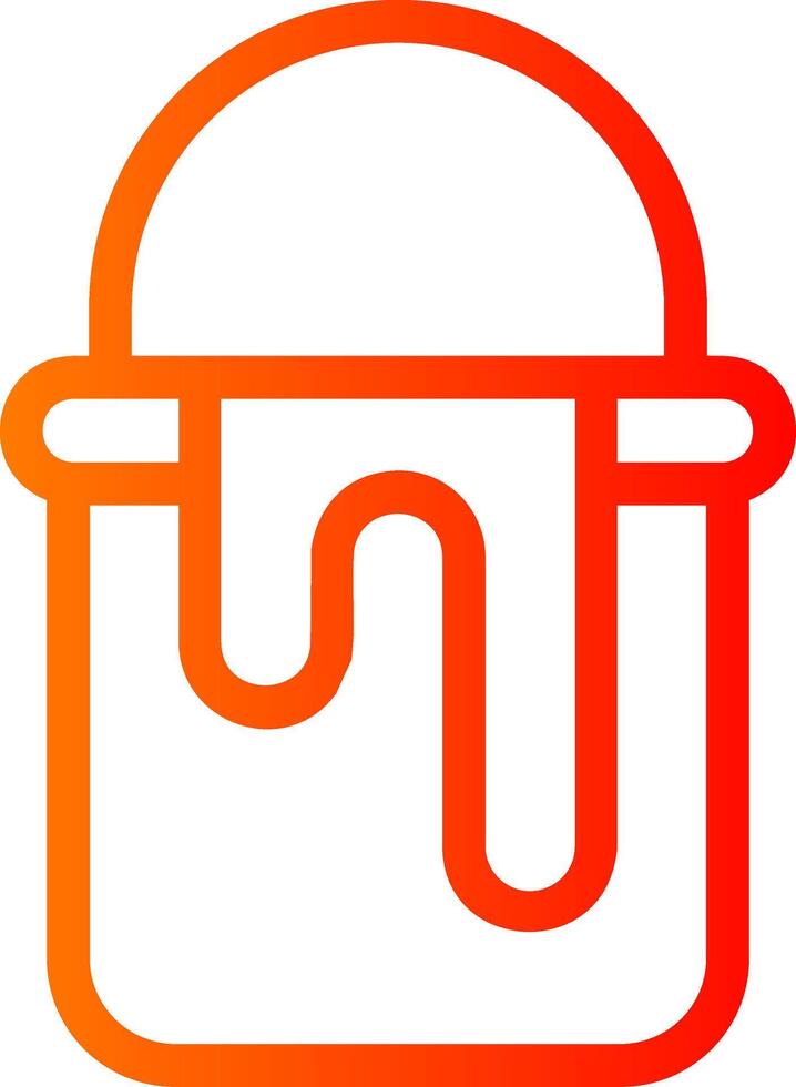 Paint Bucket Colorful Icon Icon vector