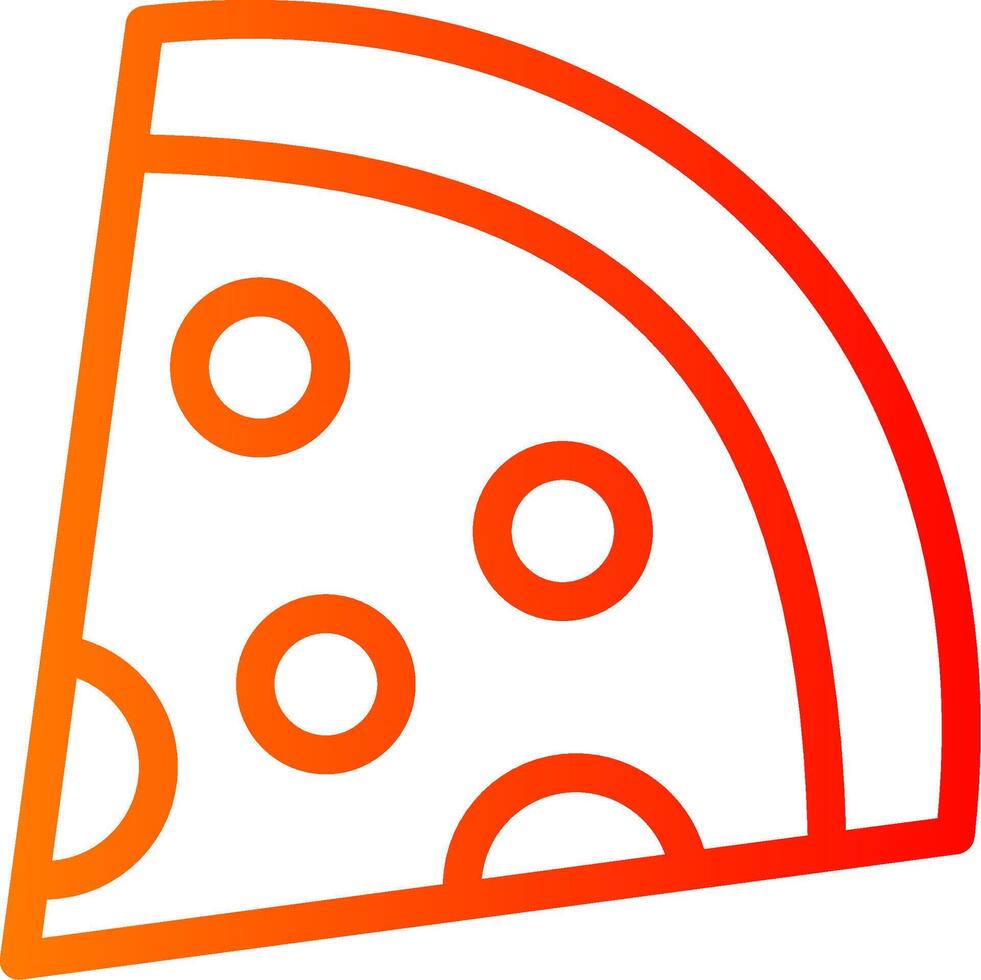 Pizza Slice Colorful Icon Icon vector