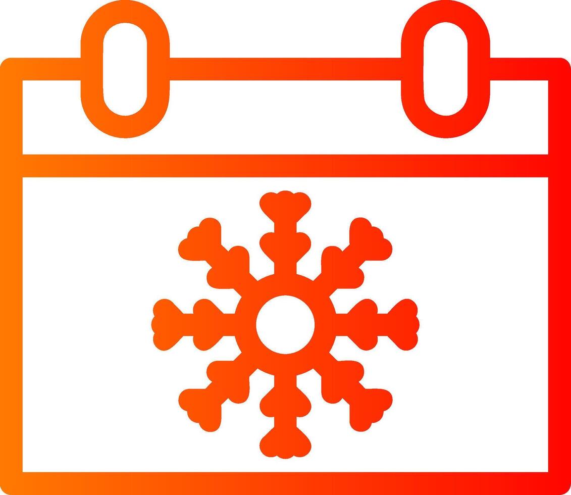Winter Season Colorful Icon Icon vector