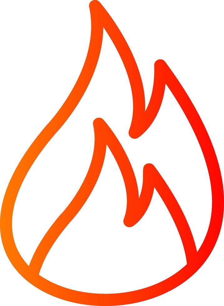 Fire Colorful Icon Icon vector