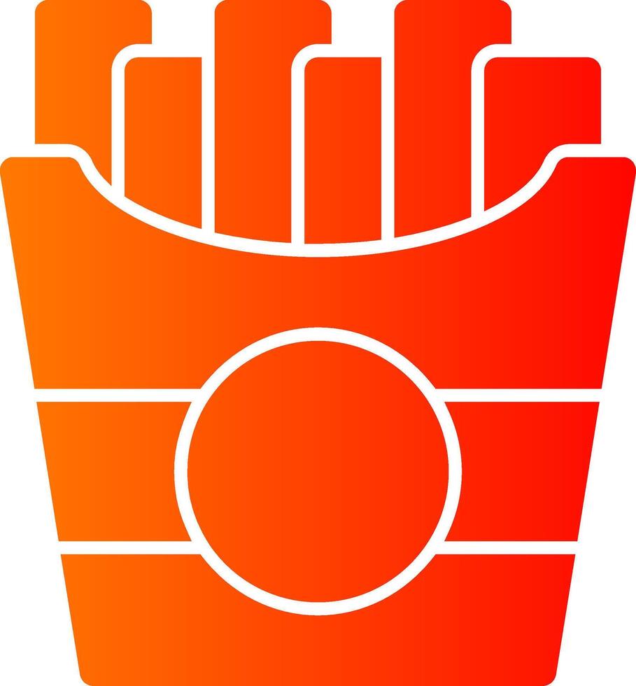 Fries Colorful Icon Icon vector