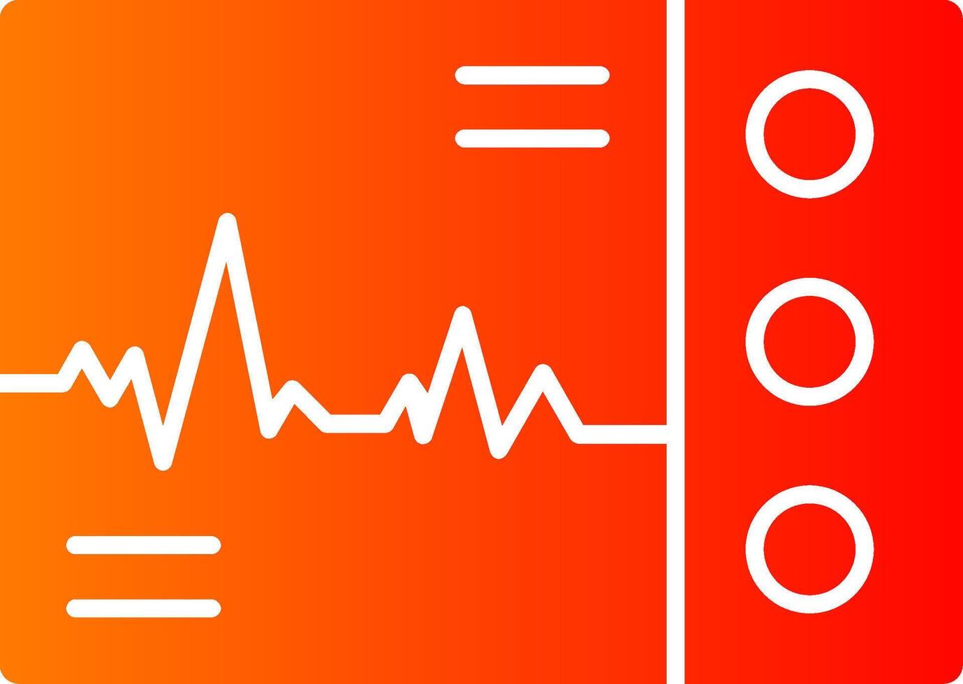 Ecg Colorful Icon Icon vector